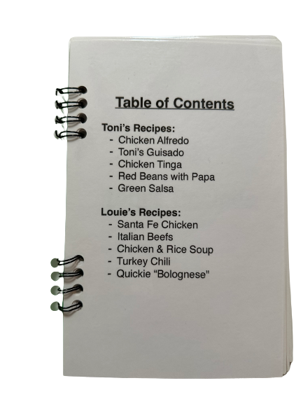 Cooking w/Toni X Lookin Louie Cookbook