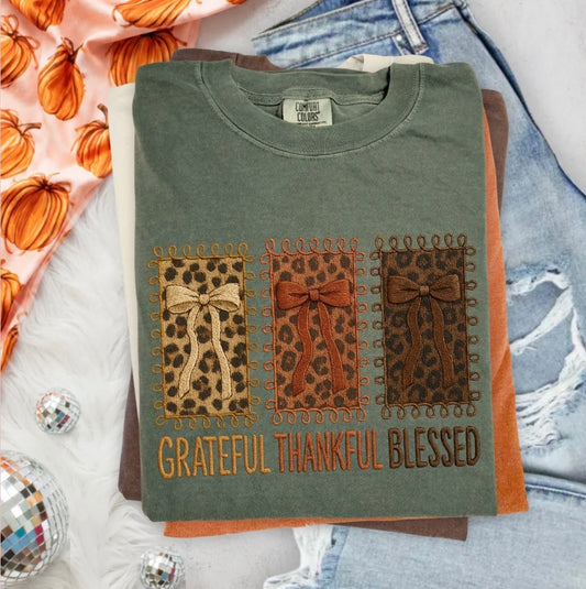 Faux Embroidered Bows T-Shirt