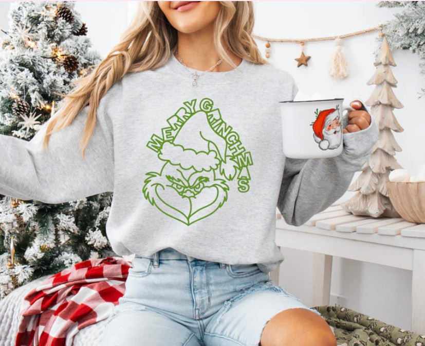 Merry Green Christmas Crew Neck