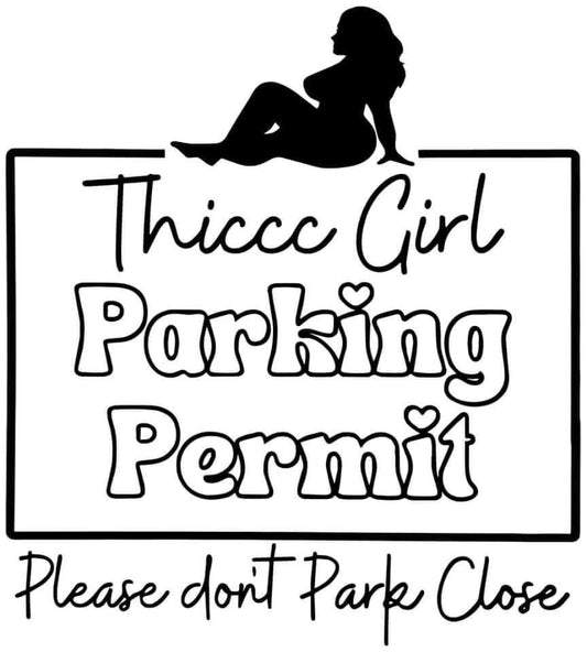 Thick Girl Car Decal