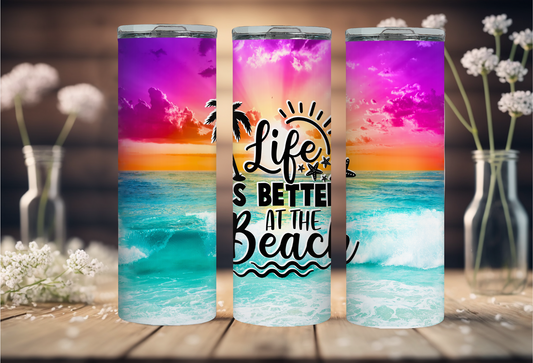 Life is Better At The Beach 20 oz Tumbler