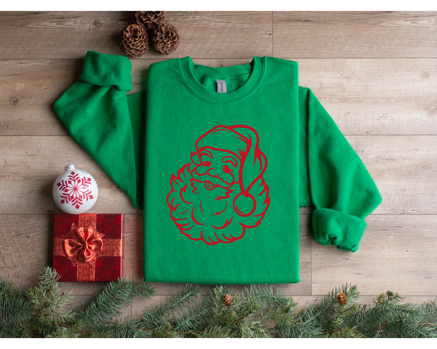 Santa Face Crew Neck