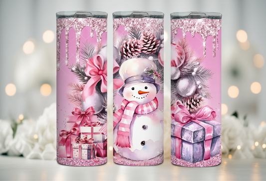 Snowman Drip 20 oz Tumbler