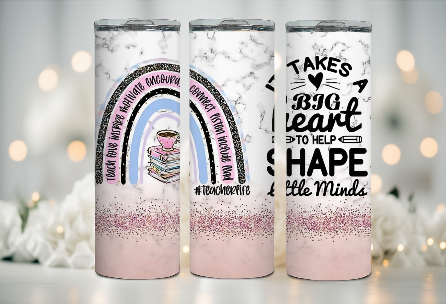 Teachers Big Heart 20 oz Tumbler