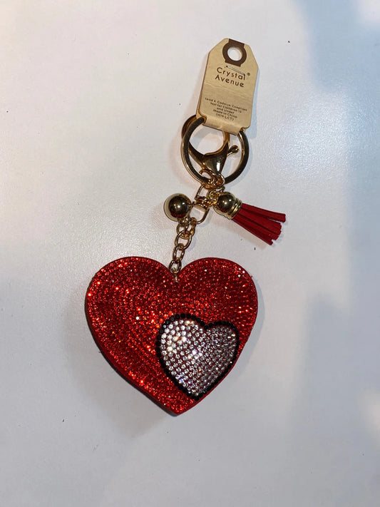 Heart Blinged Out Key Chain